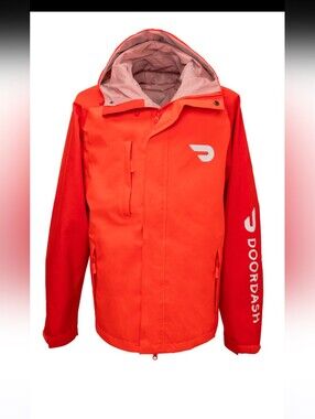 Doordash Rain Jacket w/ Hood Weatherproof Coat